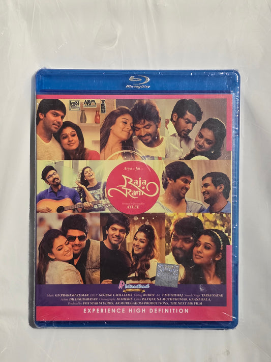 RAJA RANI (Tamil) – Blu‑ray Disc – Region Free – DTS‑HD 5.1 – English Subtitles – Directed by ATLEE – India (2013)