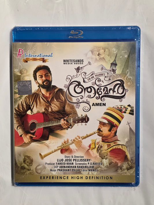 AMEN (Malayalam) – Blu‑ray Disc – Region Free – DTS‑HD 5.1 – English Subtitles – Directed by Lijo Jose Pellissery – India (2013)